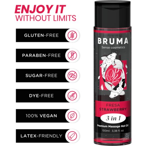 Bruma masažno olje hot oil strawberry 3in1 Slike
