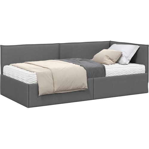 vidaXL Kotni okvir postelje z matrico z vzglavjem 2 pcs Siva Žamet, (5000162733) Cene