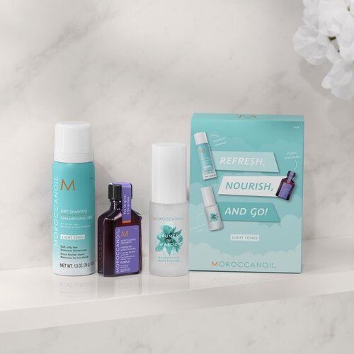 Moroccanoil Refresh, Nourish, and Go! (Light Tones) set za blond lase za ženske Slike