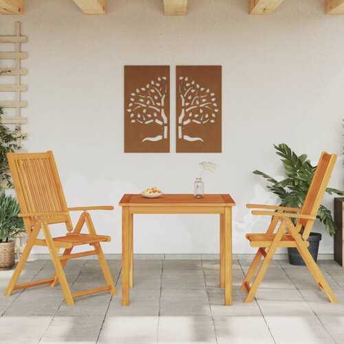  3-dijelni vrtni blagovaonski set 85x85x74 cm od masivnog bagremovog drva Cijene