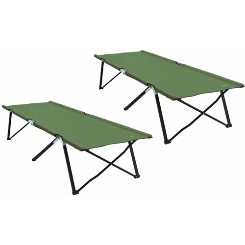  Sklopivi kamperski krevet 2 pcs Zelena 206 x 76 x 74 cm Slike