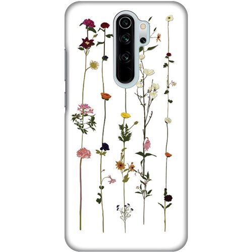 Silikonska maska za Xiaomi Redmi Note 8 Pro Flower Print Skin bela Slike
