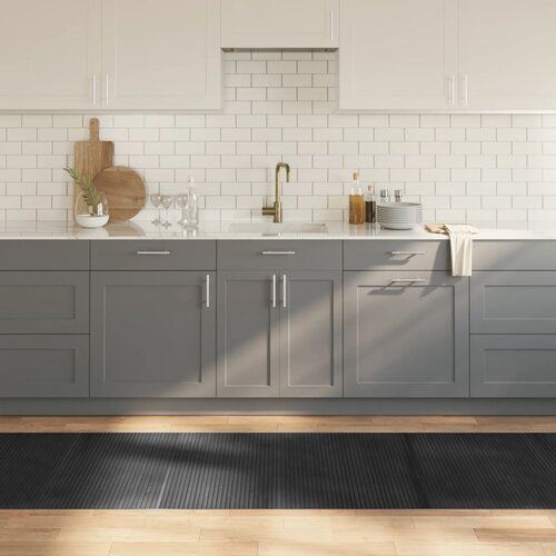 VidaXL Tepih pravokutni sivi 80 x 500 cm od bambusa Slike