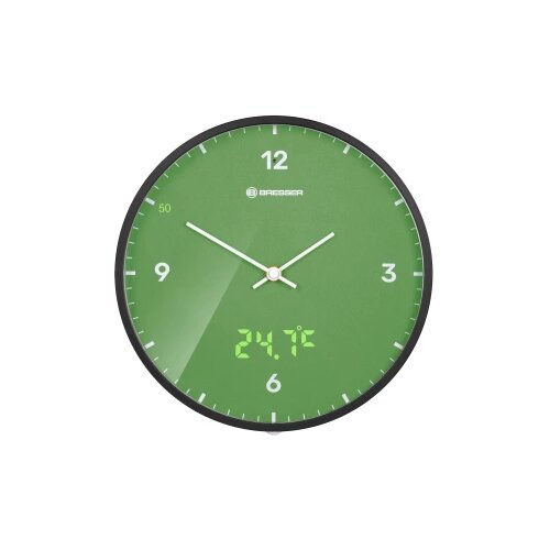 Bresser Optik Zidni sat BRESSER MyTime 24 cm zeleni sa termometrom Cijene
