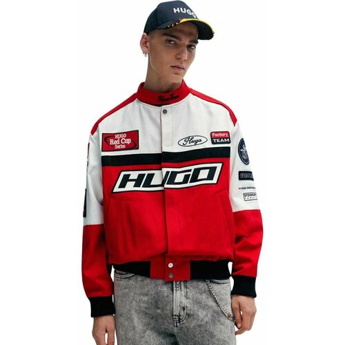 Hugo - - Crvena muška jakna sa aplikacijama Cene