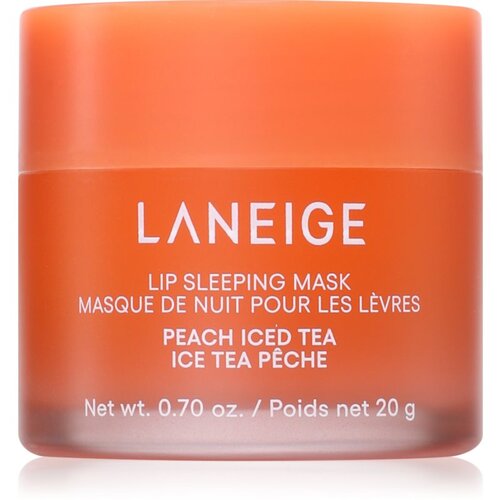 LANEIGE Lip Sleeping Mask nočna regeneracijska maska za ustnice odtenek Peach Iced Tea 20 g Slike