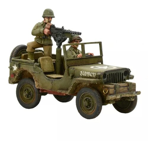 Warlord Games US Army Jeep with 30 Cal MMG Cene