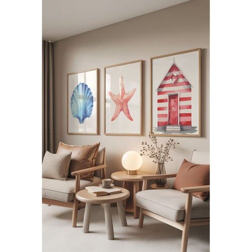 WALLXPERT Ç-300824 - 3040 set dekorativnih slika u više boja (3 komada) Cene