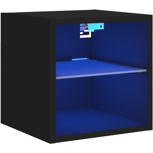 vidaXL Zidni TV ormarić s LED svjetlima crni 30 x 28,5 x 30 cm Cijene