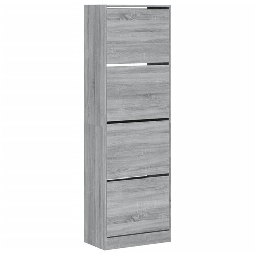 vidaXL Omarica za čevlje s 4 predali siva sonoma 60x34x187,5 cm, (21025179) Cene