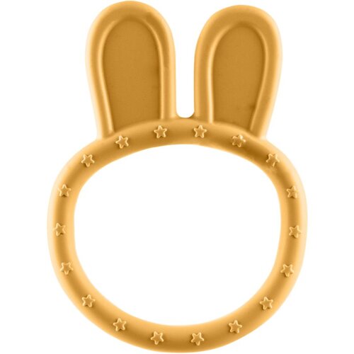 Zopa Silicone Teether Rabbit grickalica za bebe Mustard Yellow 1 kom Slike