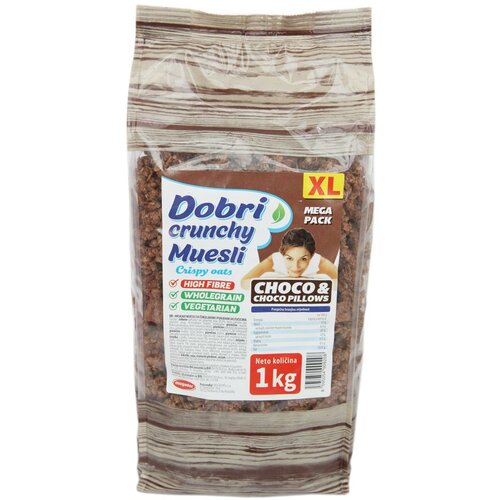 Mogador Dobri crunchy muesli Choco&amp;amp;ChocoPillows XL 1 kg Slike