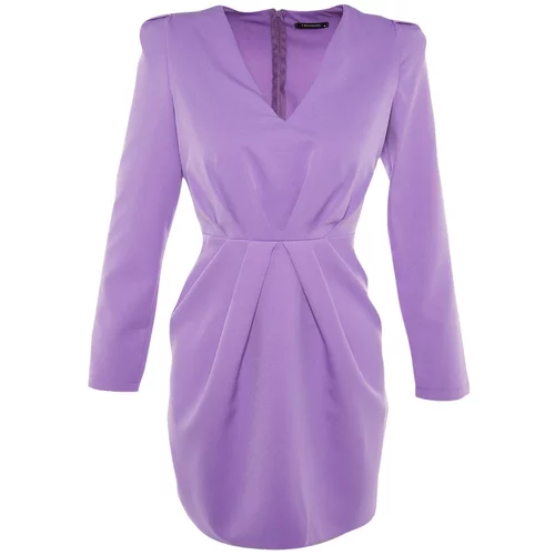Trendyol Limited Edition Purple Pleated Dress