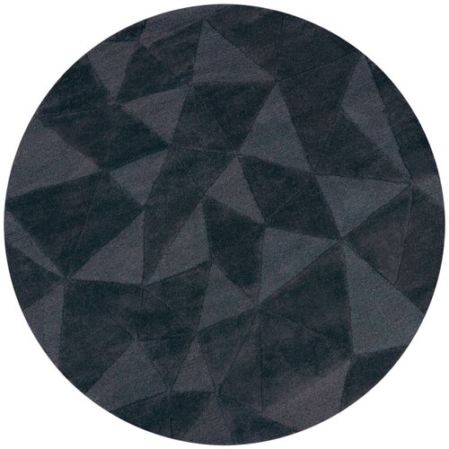 Flair Rugs Antracitno siva ročno tkana volnena okrogla preproga ø 160 cm Shard Charcoal – Cene