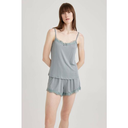 Defacto Regular Fit Strappy Cotton Knitted Tops Cene