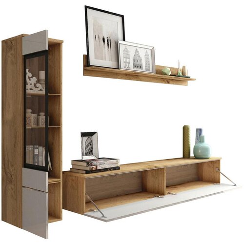 P &amp;amp; B Dnevni Regal Vera, Bela, Barva Hrasta, 3-Delno, Led Slike