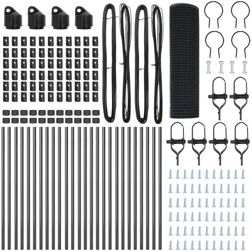 vidaXL zavarena žičana ograda s 13 stupova siva 0.5x50 m čelik Cijene