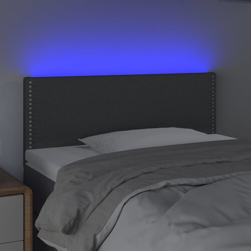  LED uzglavlje tamnosivo 80 x 5 x 78/88 cm od tkanine Slike