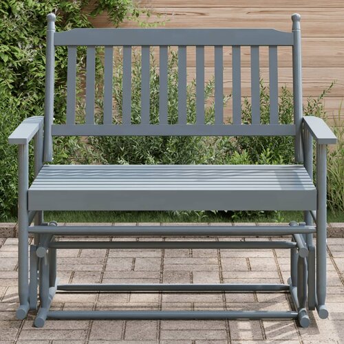VidaXL Drsna klop siva 118x70x104,5 cm trdna topolovina Slike
