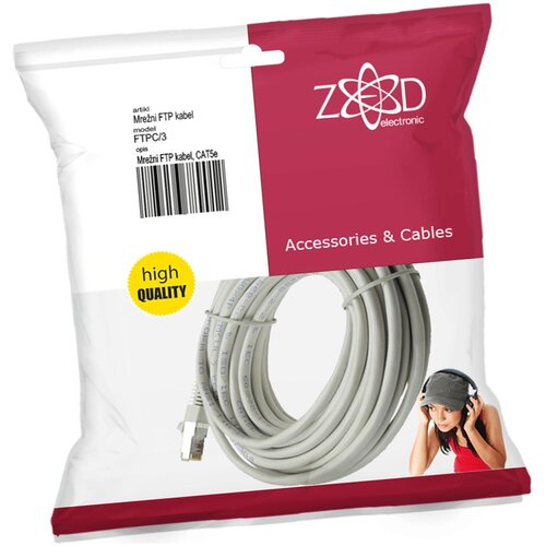 Zed Electronic Mrežni FTP kabl, CAT5E, 3 met &amp;ndash; FTPC/3 Slike
