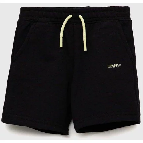Levi's Kratke hlače za bebe boja: crna, glatki materijal
