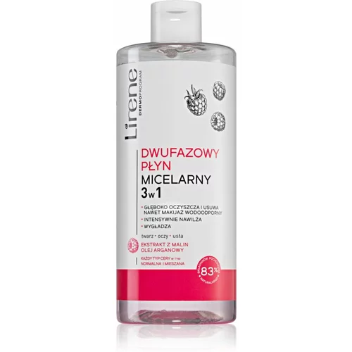 Lirene Cleansing Care Raspberry dvofazna micelarna voda 3 u 1 400 ml