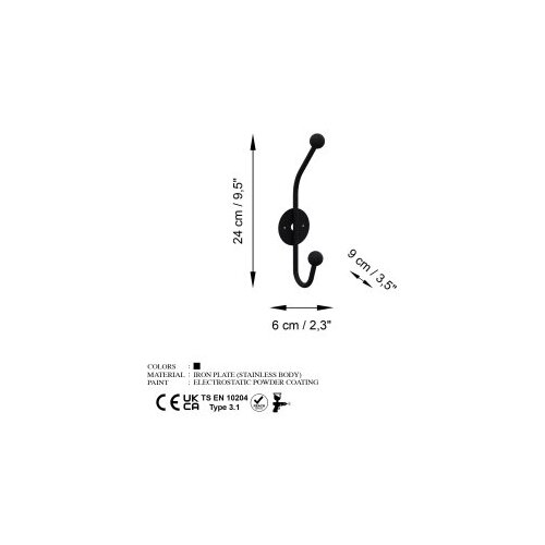Wallxpert Hook Rhino, zlatna boja Slike