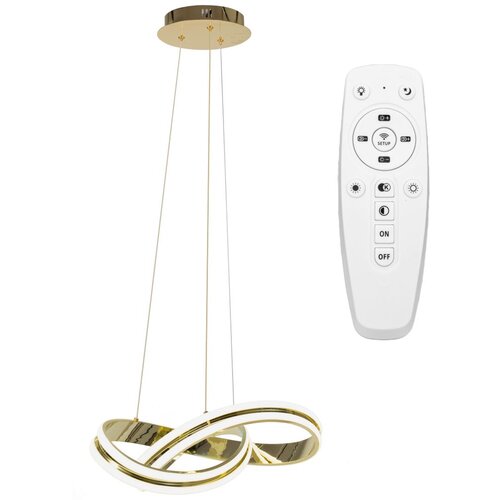 Toolight Moderna LED stropna svjetiljka + pilot App818-CP zlato Slike