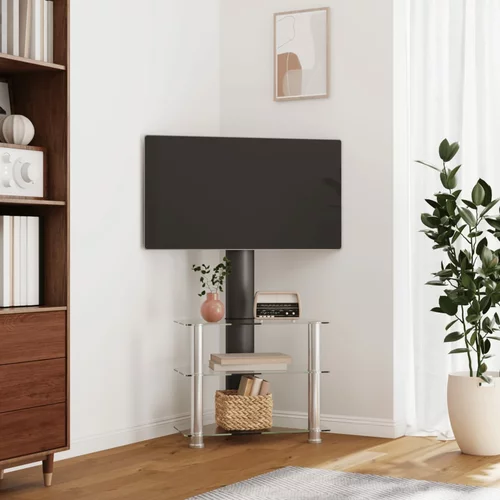  Kutni TV stalak s 3 razine za 32 - 70 inča crno-srebrni