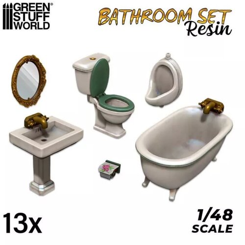Green Stuff World resin toilet and wc scale1/48 Slike