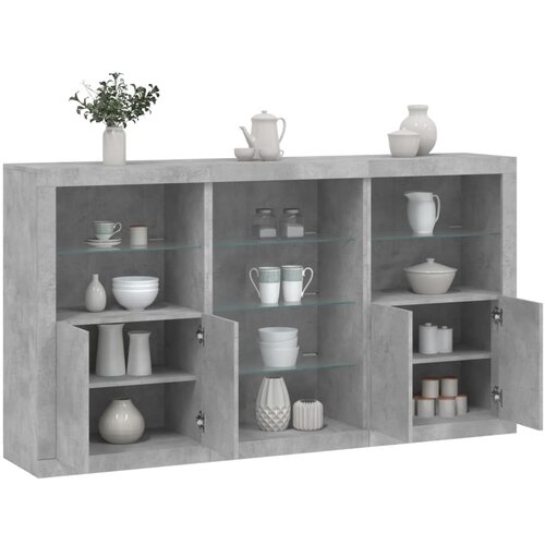 The Living Store Komoda z LED lučkami betonsko siva 181,5x37x100 cm - Komoda, (21835560) Cene