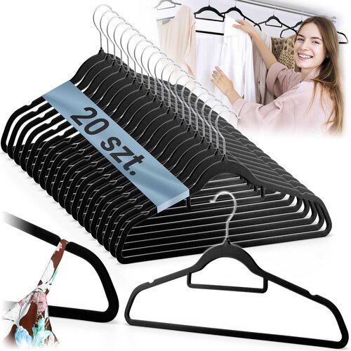 Massido Luxury Velvet Clothes Hangers Set of 20 - MS-859 by (21740736) Cene