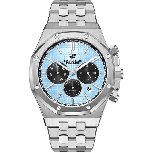 Beverly Hills Polo Club Muški sat BP3051X.300, Plavo kućište, Srebrne boje Cene