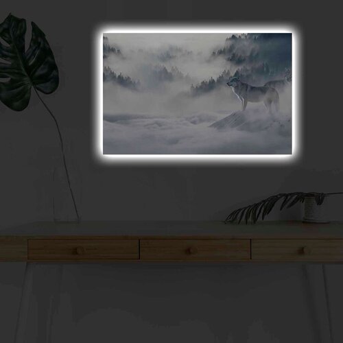 Wallity Slika sa LED osvetljenjem 4570KARDACT - 007, 45x70 cm Cene