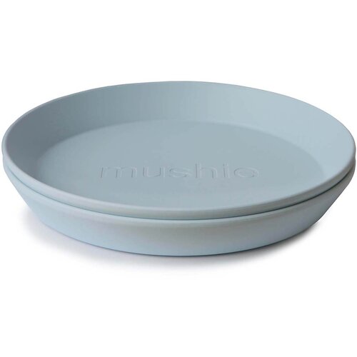 Mushie Round Dinnerware Plates krožnik Powder Blue 2 kos Cene