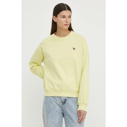 PS Paul Smith Bombažen pulover ženska, rumena barva