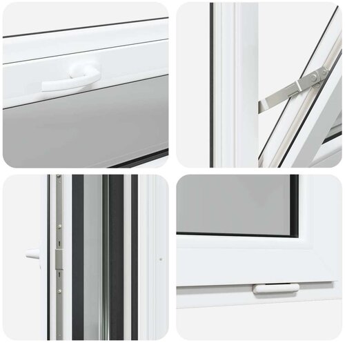  Prozor za podrum RISOR 100 x 40 cm PVC i staklo Antracit - Antracit 100 x 40 cm s trostrukim staklenjem Slike