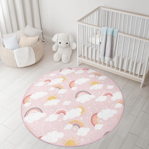 Mila Home Rožnata pralna otro&amp;scaron;ka preproga &amp;oslash;120 cm Rainbow World &amp;ndash; Slike