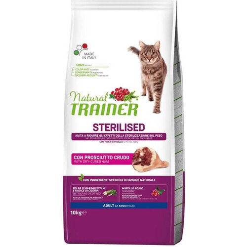 Trainer daily nutrition sterilised adult with dry-cured ham - hrana za sterilisane odrasle mačke - sa su&scaron;enom &scaron;unkom (300g, 1,5kg i 10kg) 10kg Cene
