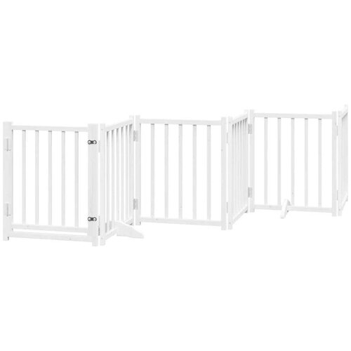 VidaXL Vrata za pse s vrata&amp;scaron;cima 9 panela sklopiva 450 cm drvo topole Slike