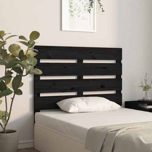  Uzglavlje crno 100 x 3 x 80 cm od masivne borovine Slike