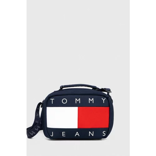 Tommy Jeans Torbica za okoli pasu mornarsko modra barva