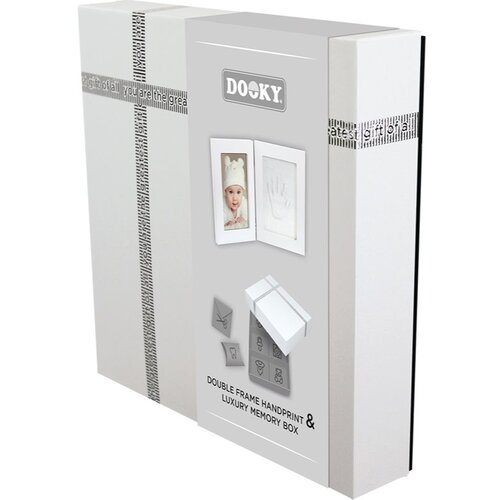 Dooky Luxury Memory Box Double Frame Handprint set za bebine otiske 1 kom Slike