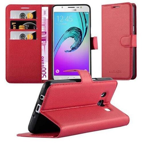 Cadorabo Samsung Galaxy J5 2016 v rdeče sladkorno jabolko - Zaščitni ovitek z magnetnim zapiranjem, stoječo funkcijo in režo za kartice, (20551497) Cene