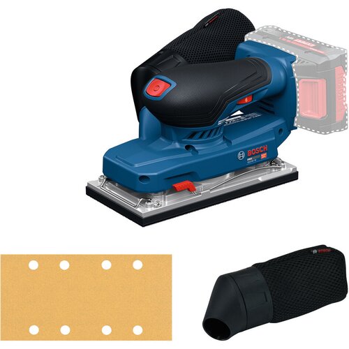 Bosch Aku vibraciona brusilica GSS18V‑18, Sa brusnim papirom C470, Kesa za pra&scaron;inu, Sa L‑Boxx 162 i ulo&scaron;kom, Bez baterije i punjača, 06019R7001 Cene