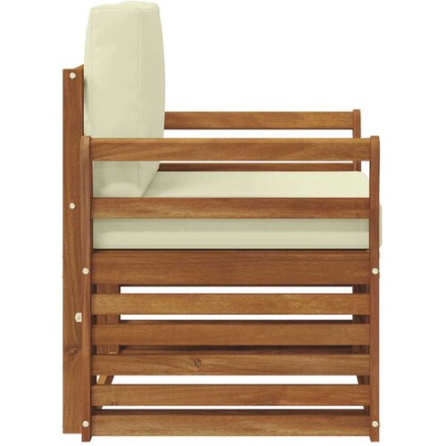  Set vanjskih sofa s jastukom Prirodna 75 5 x 63 x 73 cm - Prirodna boja i krem Zakrivljeni Slike