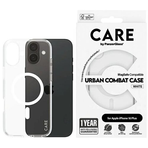 PanzerGlass CARE BY FLAGSHIP OVITEK ZA IPHONE 16 PLUS 6.7 ZA MAGSAFE WHITE, (21899443) Cene