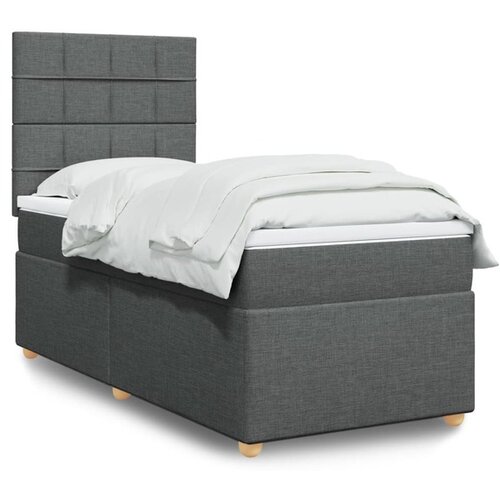 vidaXL Krevet s oprugama i madracem tamnosivi 90 x 190 cm od tkanine Cijene