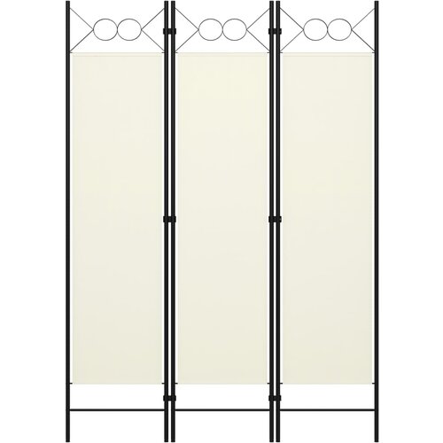 VidaXL Paravan 3-delni kremno bel 120x180 cm Slike