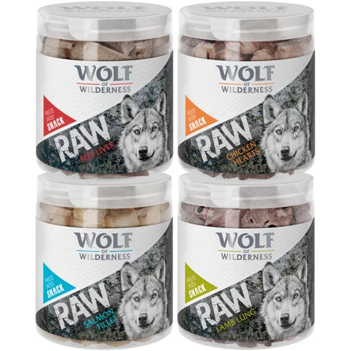 Wolf of Wilderness Miješano pakiranje: - RAW grickalice (liofilizirane) - Miješano pakiranje, 4 vrste (300 g)